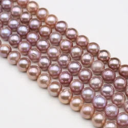 11-13mm Big Size Natural Freshwater Pearl Rourd Beads Purple Pearl Spacer Beads For Jewelry Making DIY Women Bracelet Necklace