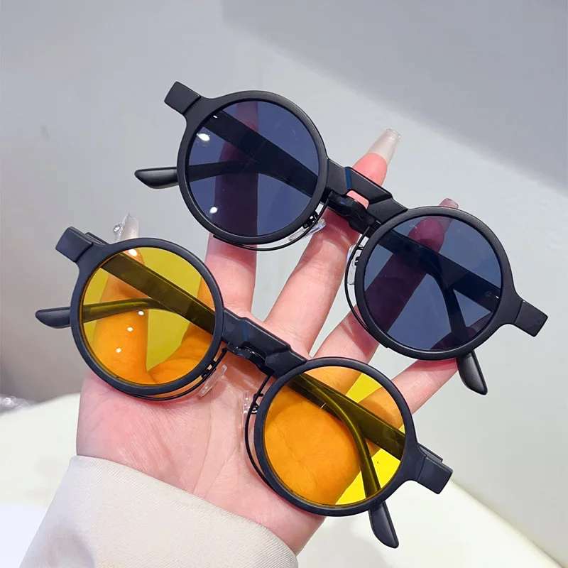 

Men Women New Trend Round Frame Sunglasses Retro Casual Sunglasses Classic Outdoor UV400 Sunscreen Eye Protection Glasses