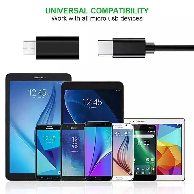 1-10 шт., Переходник USB Type-C (папа)-Micro USB (мама)