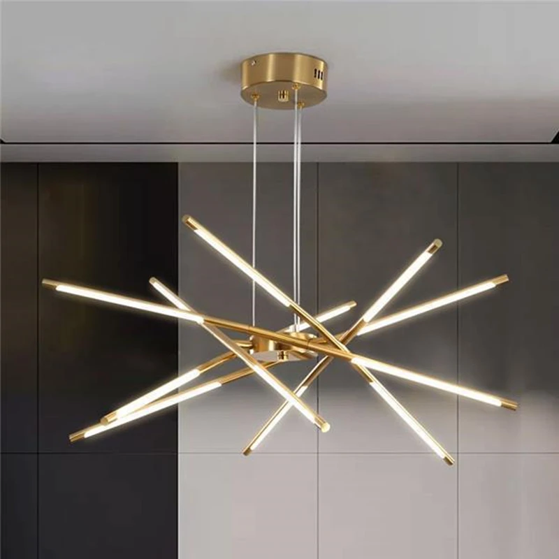 

Modern LED Ceiling Chandelier Nordic Gold Hanging Lamp For Living Room Bedroom Kitchen Decor Dimmable Dining Table Pendant Light