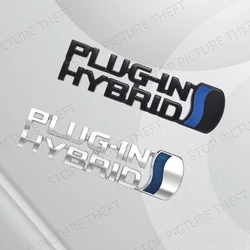Metal Alloy Plug-in Hybrid Logo Car Trunk Fender Sticker Side Emblem Badge For Toyota RAV4 Camry RAV4 Prius Prado C-HR Hilux GR