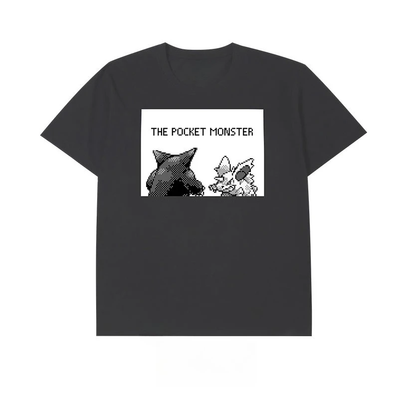 

Bandai Genuine Authorized Gameboy Geng Gui T-shirt Pokémon Street Casual Top 2025 Oversized Pure Cotton Clothing