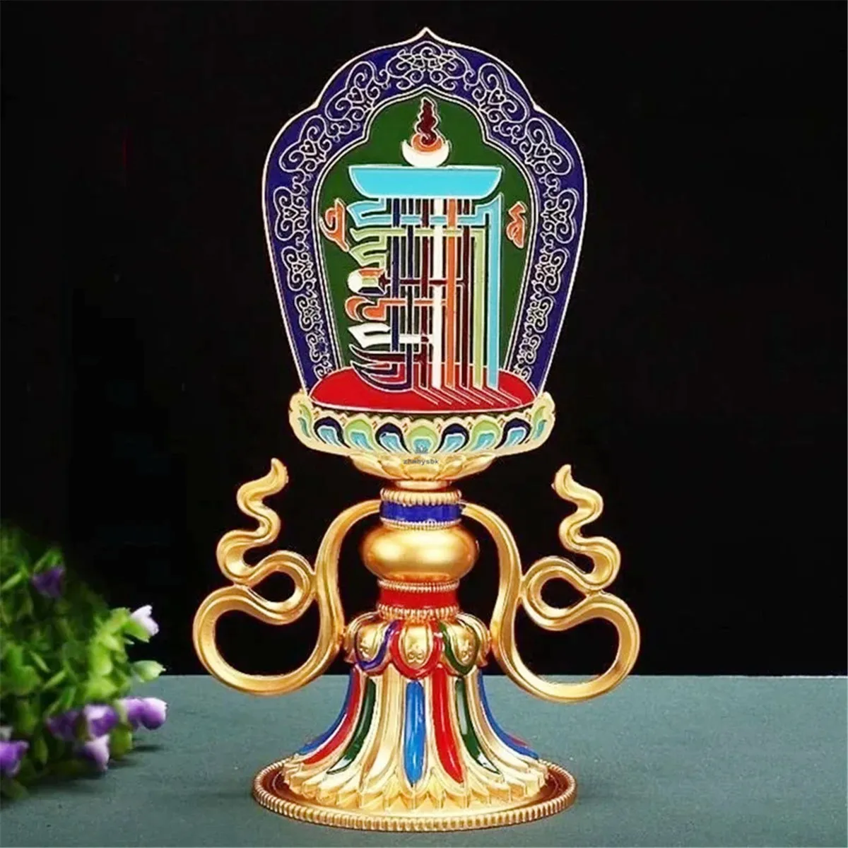 

Esoteric Double Face Buddhist Man-bcu, 12 Zodiac Nine Palaces and Eight Diagrams Manjusri Crafts