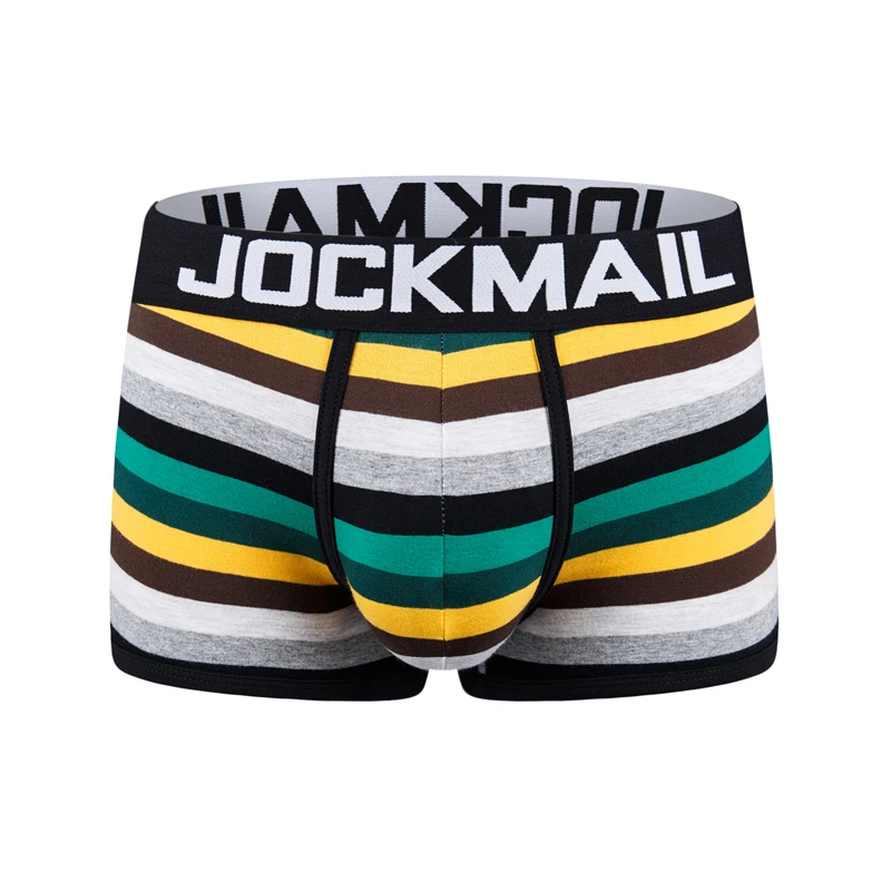 Underwear Men Boxers Shorts Cotton Breathable Cuecas Masculinas Calzoncillos Hombre Slips Underpants Rainbow Stripes Night Wear