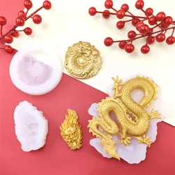 Chinese Dragon Modeling Silicone Mold, Handmade Cake Decoration Mold, Dessert Decoration, Baking Accessories, New Year