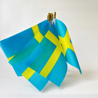 5/10 Pcs/lot Sweden Hand Waving Flags 14x21cm Sweden Flag Wholesale