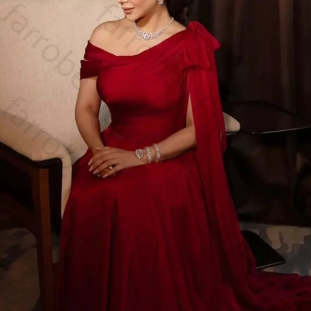 

One-Shoulder Evening Dresses with Cap Sleeve Pleated A-Line Long Dress Elegant Exquisite High Quality Prom Party Gown Customized