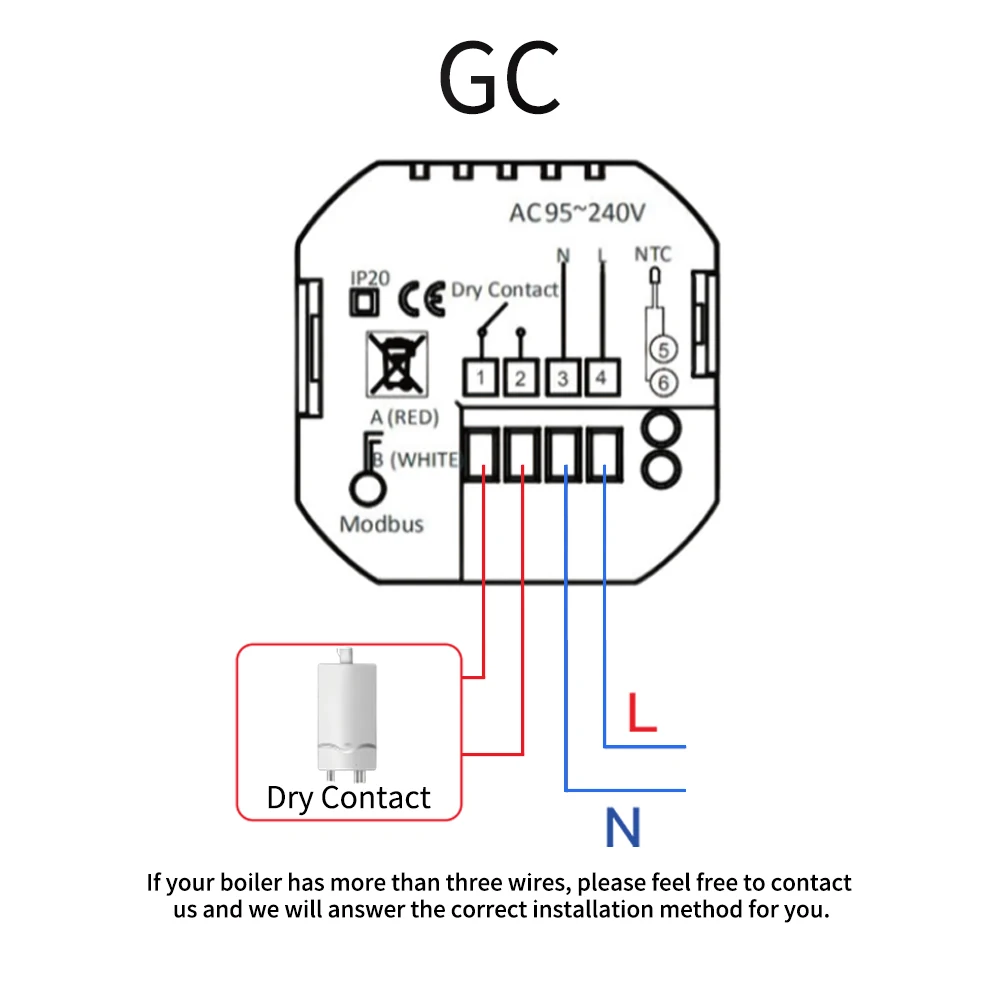Intelligenter WLAN-Thermostat Temperaturregler für Wasser- und Elektro-Fußbodenheizung sowie Wasser-Gas-Boiler, Kompatibel mit Echo, Google Home und Tuya – Detail 18