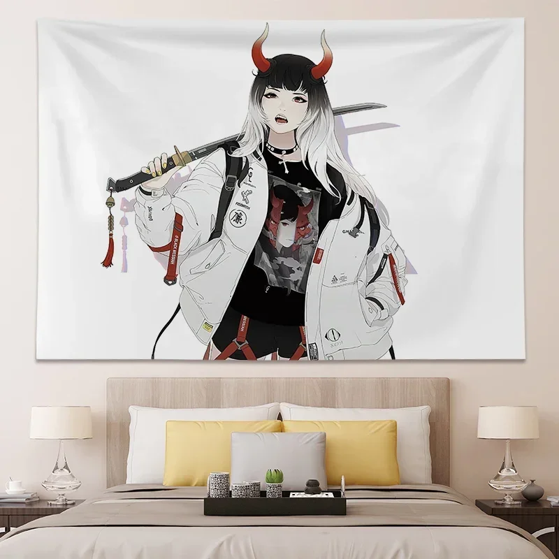 Japanese Teen Room Decoration Posters and Prints Kawaii Room Decor Anime Large Tapestry Kawaii Bedroom Wall Decoration Mural