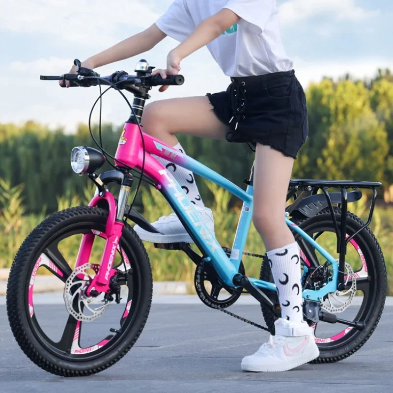 zq Bicycle 6-14 Years Old Girl Boy Mountain Disc Brake Variable Speed Primary School Student 22-Inch Bicycle