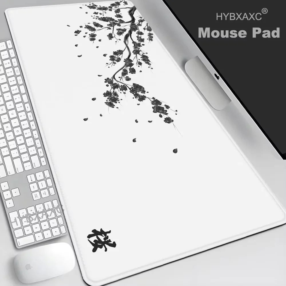 

Японский коврик для мыши Cherry Blossom, серый коврик для ноутбука, игровой настольный коврик, коврик для мыши Sakura, аниме, офисный ковер, геймерская клавиатура, компьютерные столы