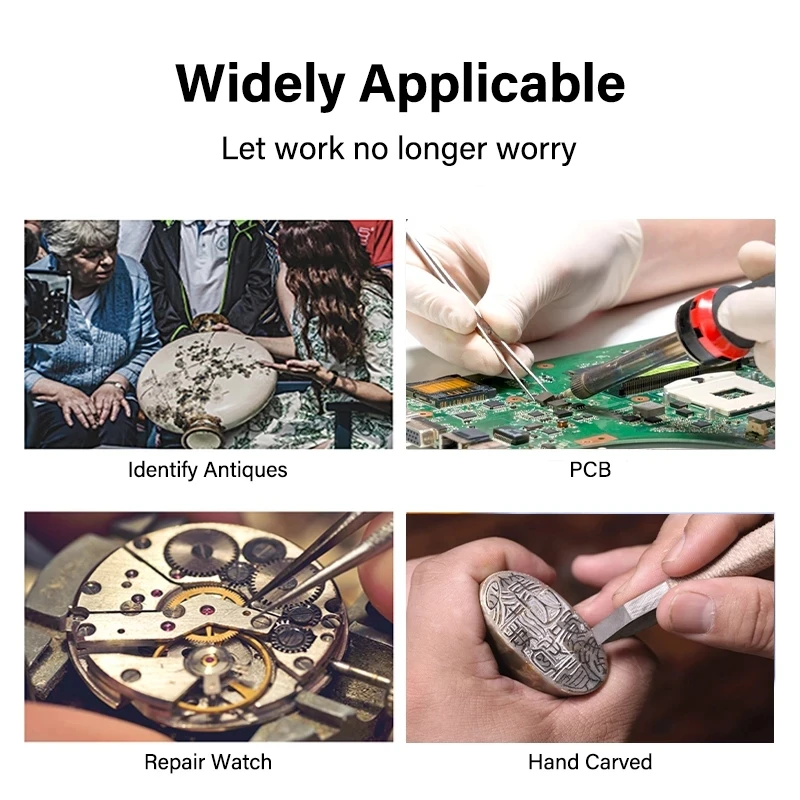 7 Inch LCD Display 130X Zoom C-Mount Lens USB Digital Microscope Electronic Video Microscope Camera For Soldering Phone Repair