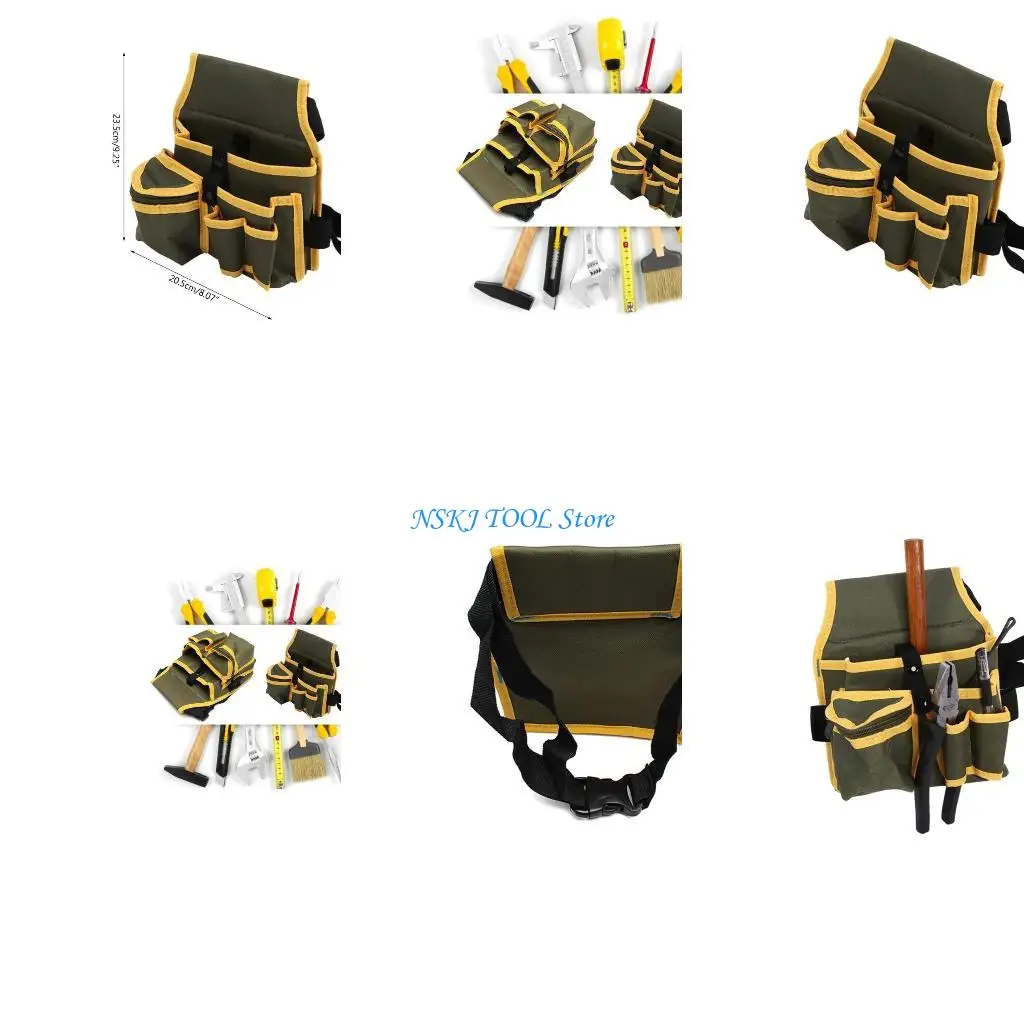 

L8RC Canvas Tool Belt Apron Quick Release Buckle Carpenter Construction Work Apron