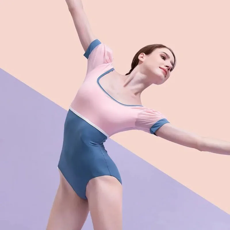 short-sleeved-adult-gymnastics-leotards-mixed-color-elegant-women-swimwear-dance-bodysuit-ballet-leotard-girls-yoga-clothes