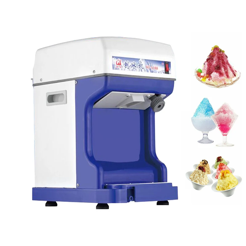 Commercial Grade Electric Ice Crusher Stainless Steel Shavings Food Processor Machine for Factory Use