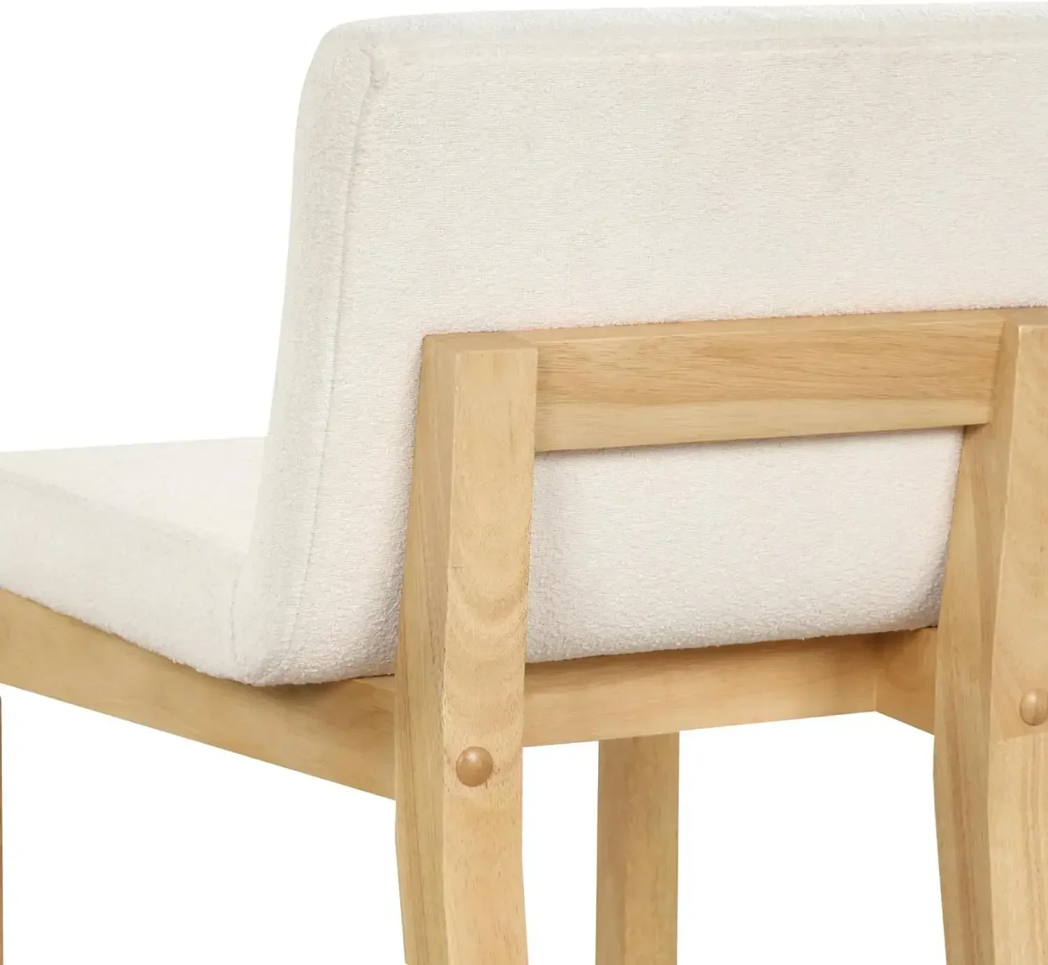 Gracie Modern Counter Height Bar Stool with Back Counter Stool Upholstered Chair with Natural Textured Linen