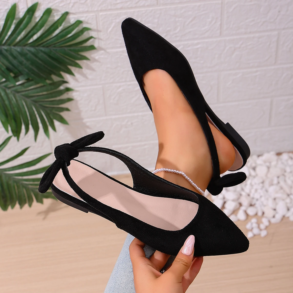 

2026 Ladies Shoes Closed Toe Women's Sandals Fashion Butterfly-knot Daily Plus Size Light Soft Bottom Comfortable Flat Sandals