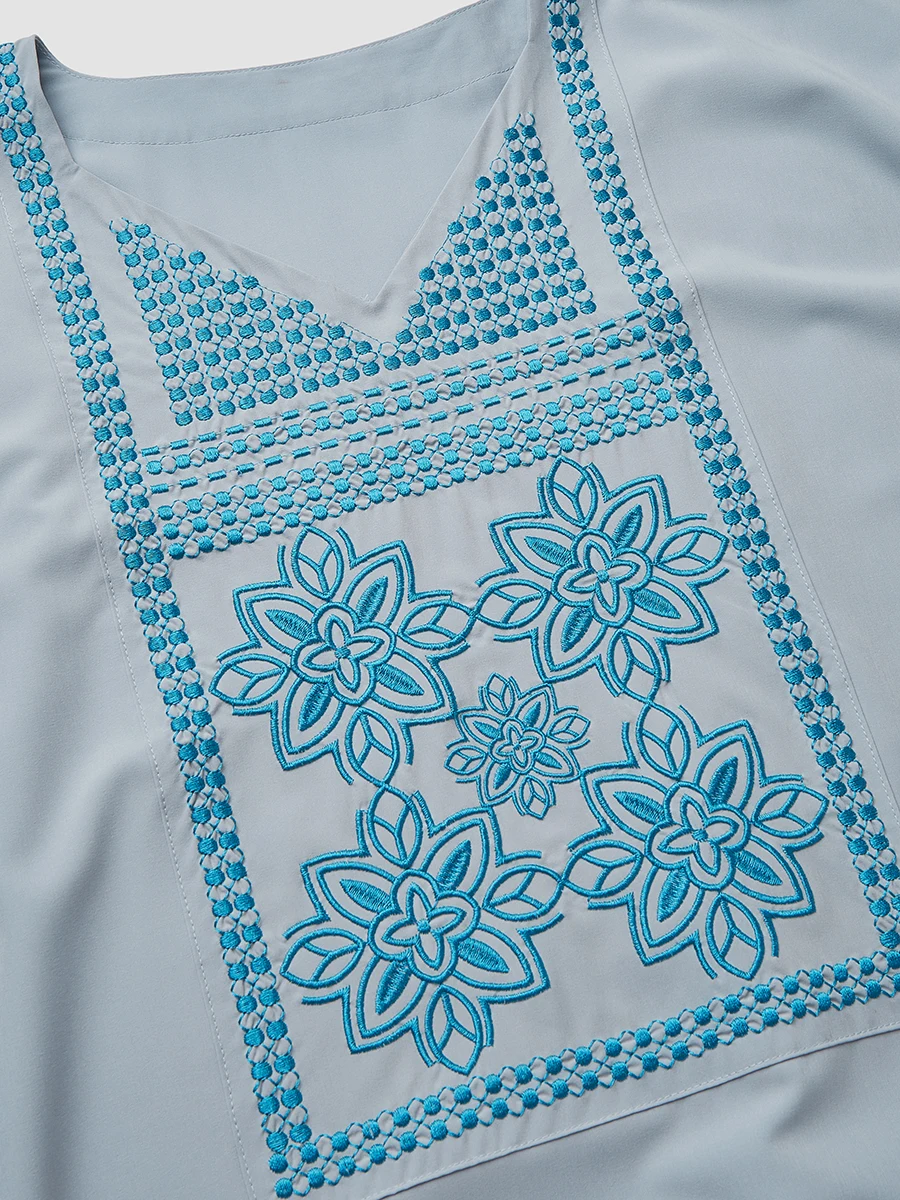 Conjunto de fiesta de boda de tres piezas bordado africano tradicional Conjunto de diseño étnico cultural para ocasiones especiales