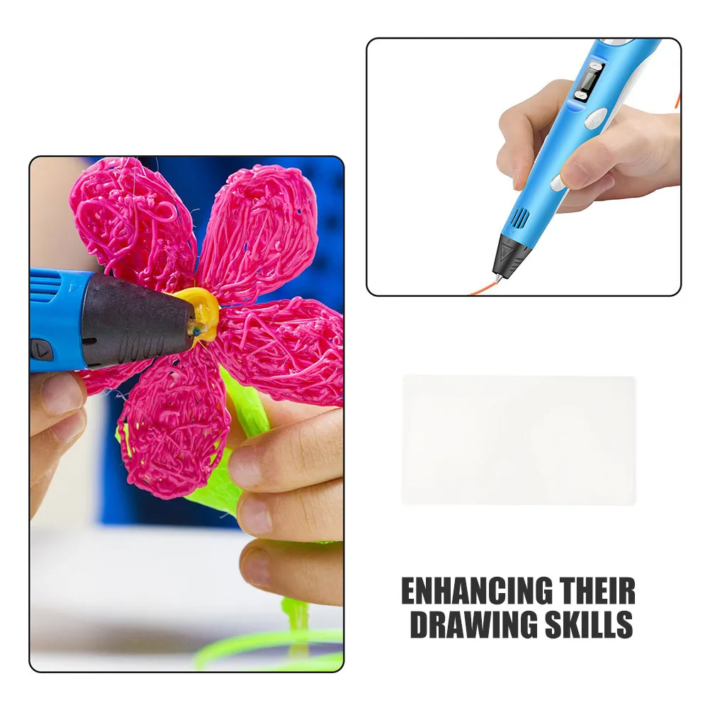 12Pcs PVC 3D Printer Pen Mat Painting Template Copying Board Drawing Tool Three-Dimensional Drawing DIY Painting Board