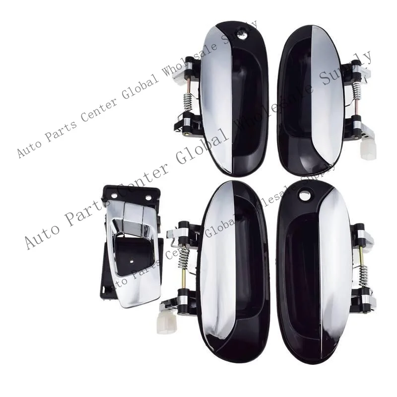 L+ 8Pcs Outside Inside Door Handles Chrome for Kia Carens 0K2FB59410 0K2FB58410