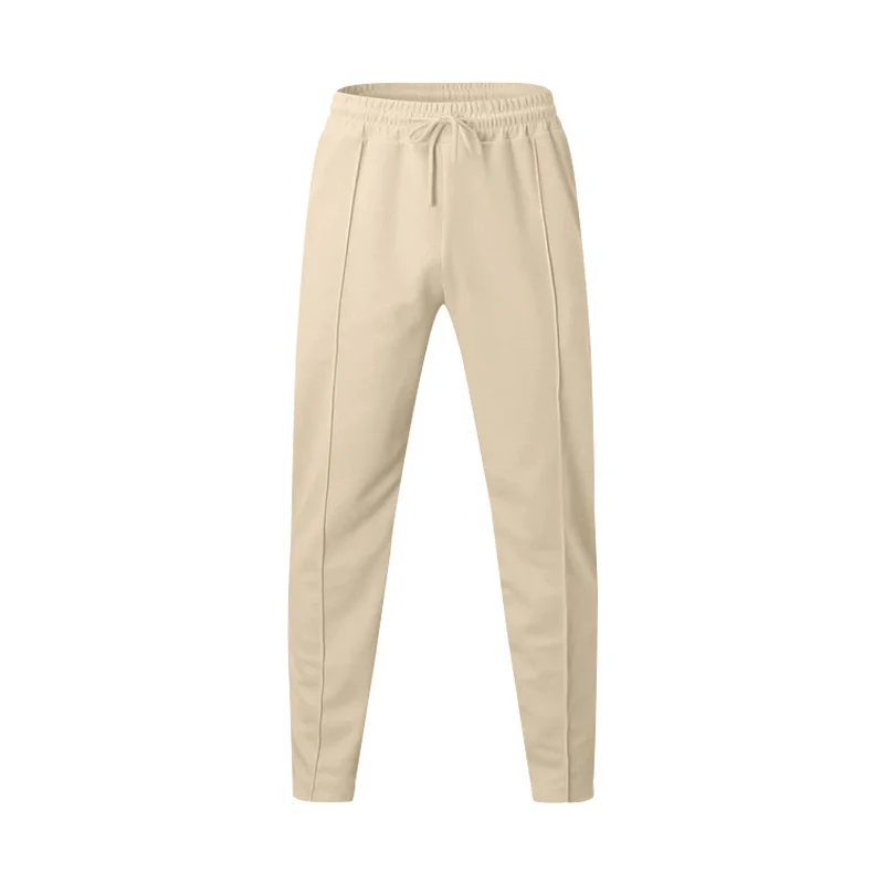 Spring and Autumn Men\'s Fashion Casual Solid Color Pants Loose Tight Rope Straight Leg Pants