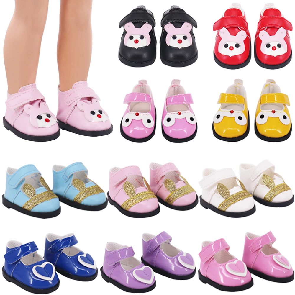 5Cm Doll Shoes Leather PU Shoes Fit 14.5Inch Wellie Wisher&32-34Cm Paola Reina&20CM Star Doll Clothes Accessories Russian Toy