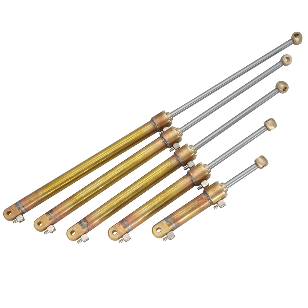 OD 12mm Mini Hydraulic Copper Oil Cylinder 30/60/90/80/100/130MM Stroke For RC Hydraulic Loader Dump Truck Excavator