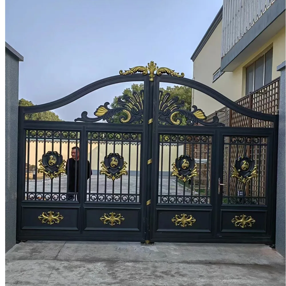 Steel Metal 12Ft 14Ft 16Ft Driveway Wrought Iron Gates Door Railing Fence Designs China Wholesale Factory Suppliers Wg3