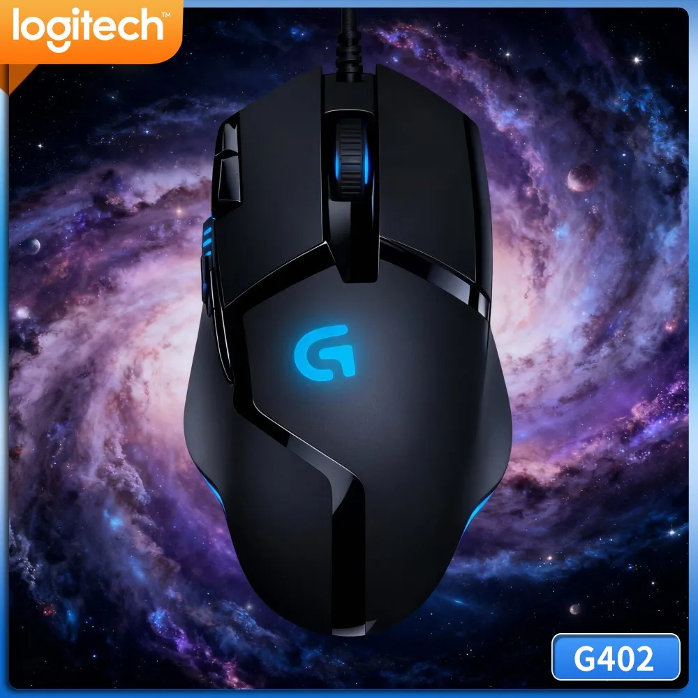 Logitech G402 Wired Mouse 20M Clicks 8 Programmable Buttons 500 IPS 4 DPI Levels For Competitive Play