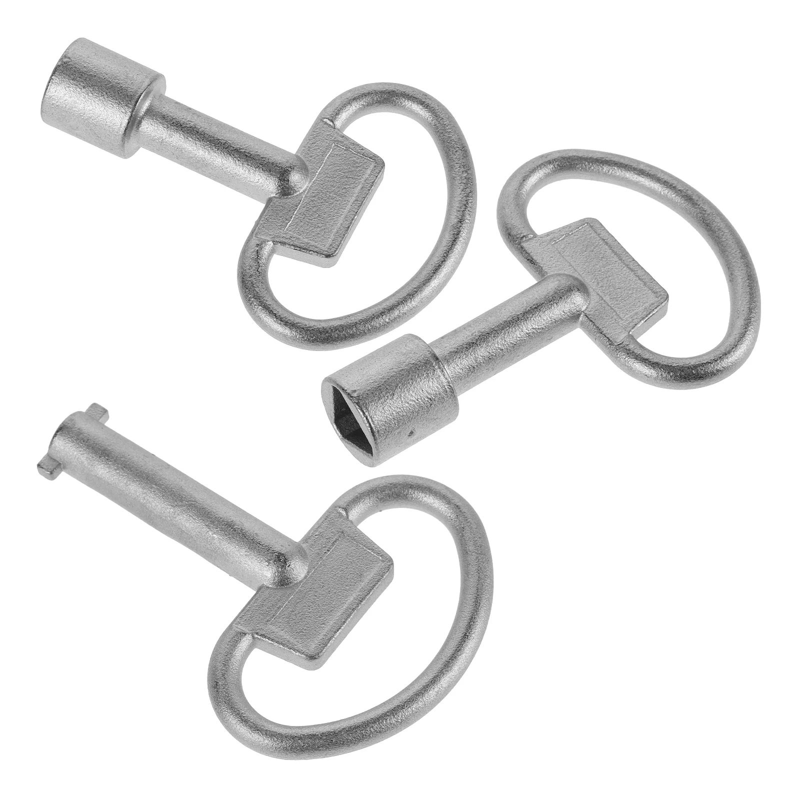

3pcs Stainless Steel Large Keys Universal Triangle Square Electric Cabinet Tool Meter Box Valve Wrench Hardware