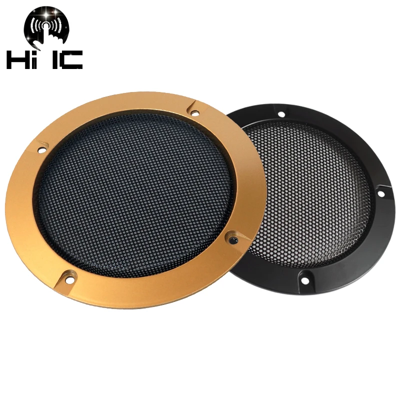 2pcs 3-6.5 inch Speaker Net Cover High-grade Car Home Mesh Enclosure Speakers Plastic Frame Metal Iron Wire Grilles