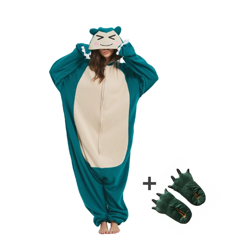 Zipper Adult Anim Kigurumi Monster Onesie Women Men Overalls Funny Cute Winter Pajamas Festival Outfit Animal Costumes Jumpsuit