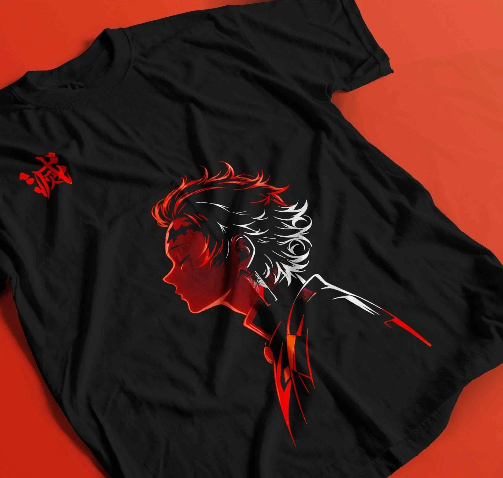 Tanjiro Demon Slayer T-Shirt Kimetsu No Yaiba Horror Anime Nezuko Shirt Sommer Herren- und Damen-T-Shirt, atmungsaktives Oberteil