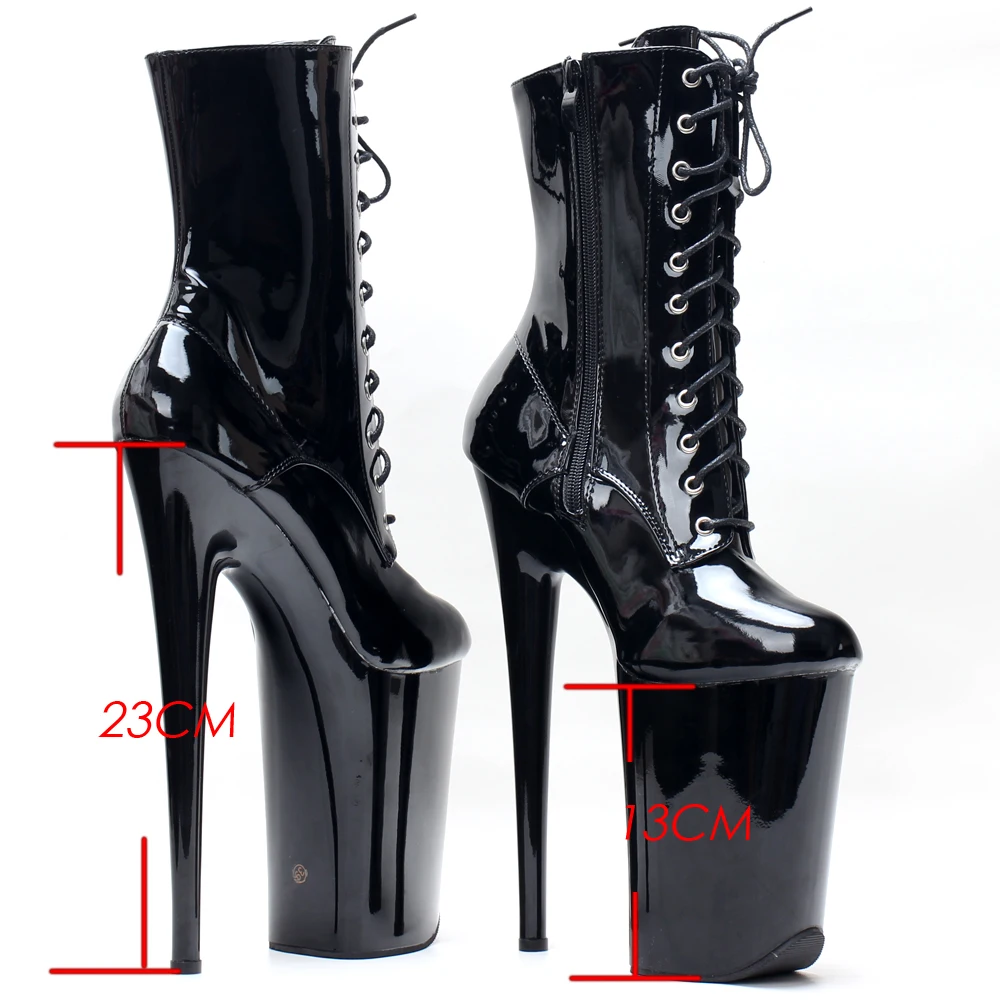 9\'\'（23CM）High Heel Stiletto Platform Exotic Ankle Pole Dancing Boots In Stock