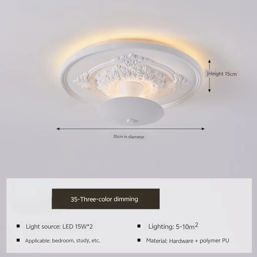 

European ceiling lamps, creative and unique French eye friendly study lamps, creative imitation plaster lamps