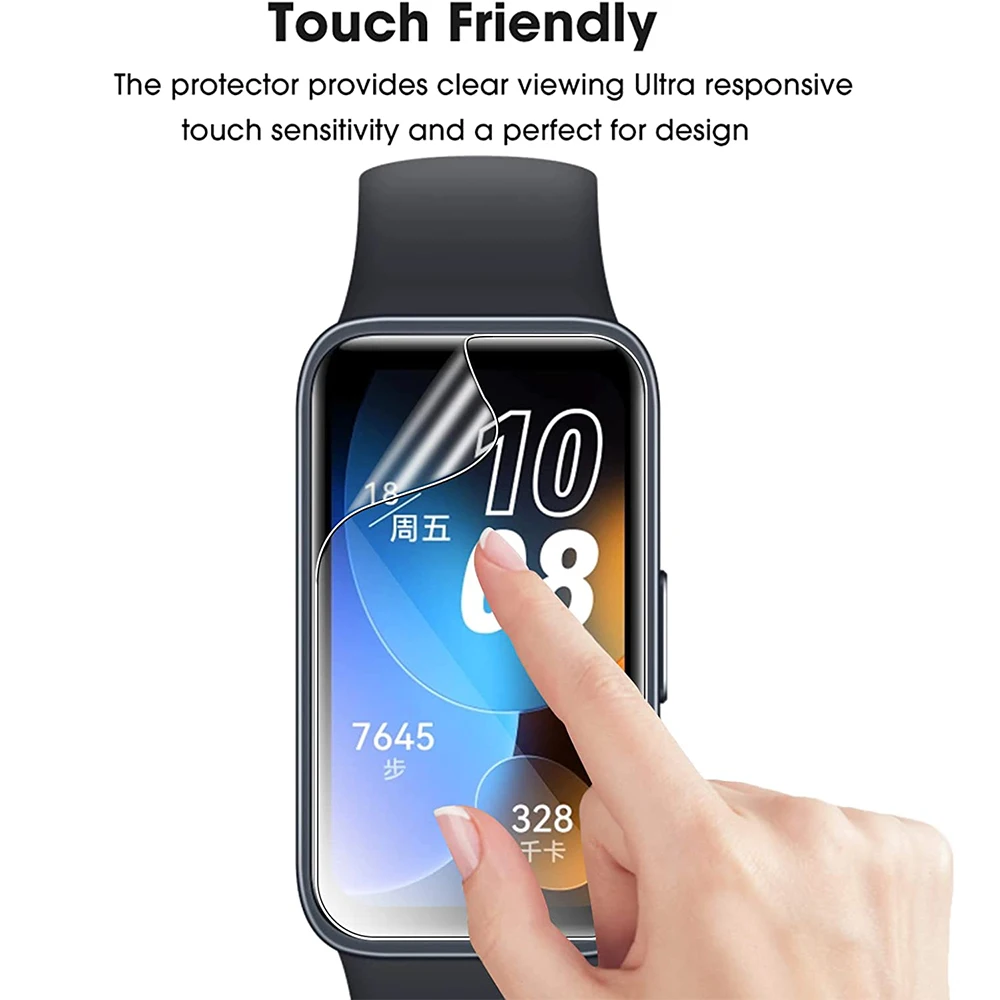 3/6 Stuks Hydrogel Zachte Screenprotector Film Voor Huawei Band 8 Smart Watch Hd/Ultra Dunne Full Screen Protector Cover Accessoires