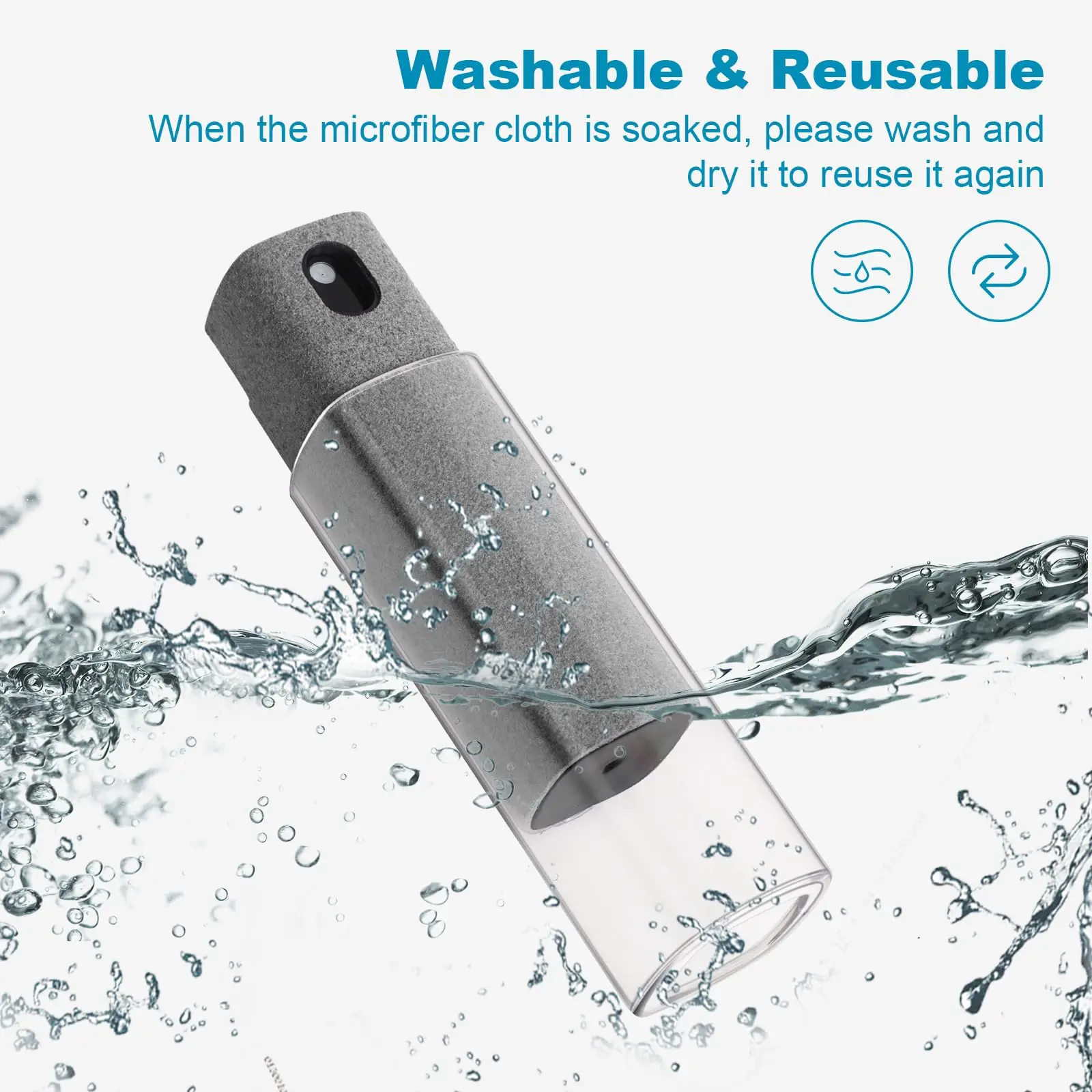 2-in-1 Mobile Phone Screen Spray Bottle Computer Screen Cleaner with Microfiber Cloth Set Cleaning Tools Car Cleaning Supplies