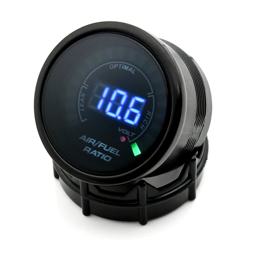 Imagen 2 del producto Medidor Digital de relación aire-combustible ahumado de 52mm, Sensor de oxígeno O2 de banda estrecha, medidor AFR apto para coches de gasolina de carreras, 12V personalizado