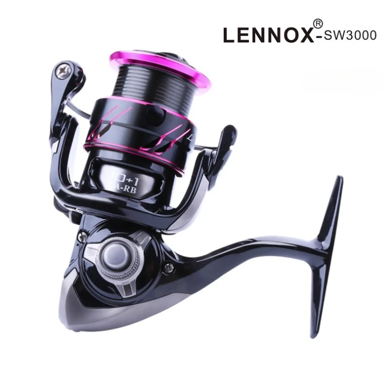 LENNOX-Rock Fishing Reel Spinning Wheel Stainless Steel Sea Lure Rod Ultra Light Ocean Fishing 10+1 Axis 10KG Braking Force