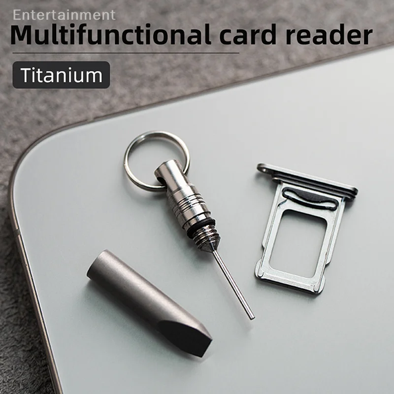 

Открытый EDC многофункциональный кулон для ключей из титанового сплава, универсальное устройство для сброса карт мобильного телефона