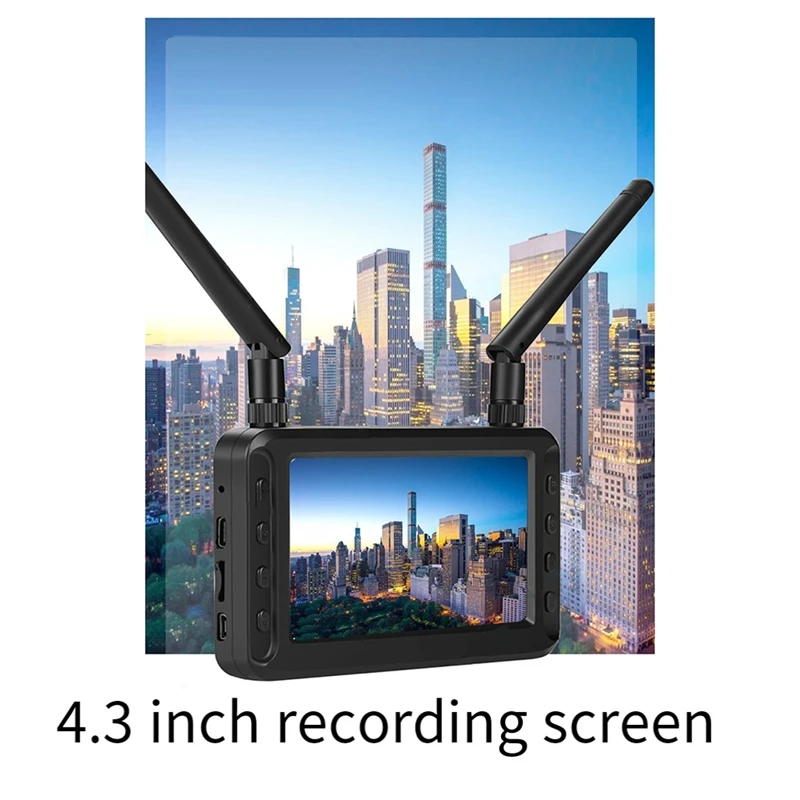 Dual Receiver 4.3Inch 5.8G FPV DVR Monitor, 800X480 LCD Screen For RC Drone Quadcopter