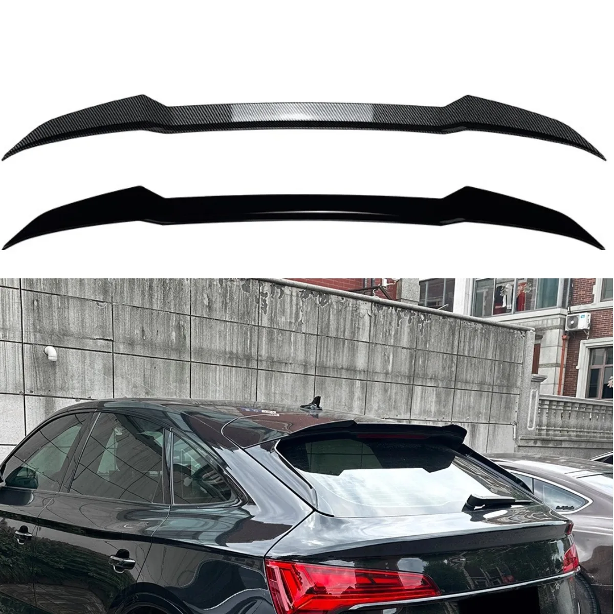 لأودي Q5 FY Sportback 2021 + الملحقات الخارجية سيارة الخلفي سبويلر الجناح الجذع المفسد الجذع الجناح سقف المفسد طقم الجسم