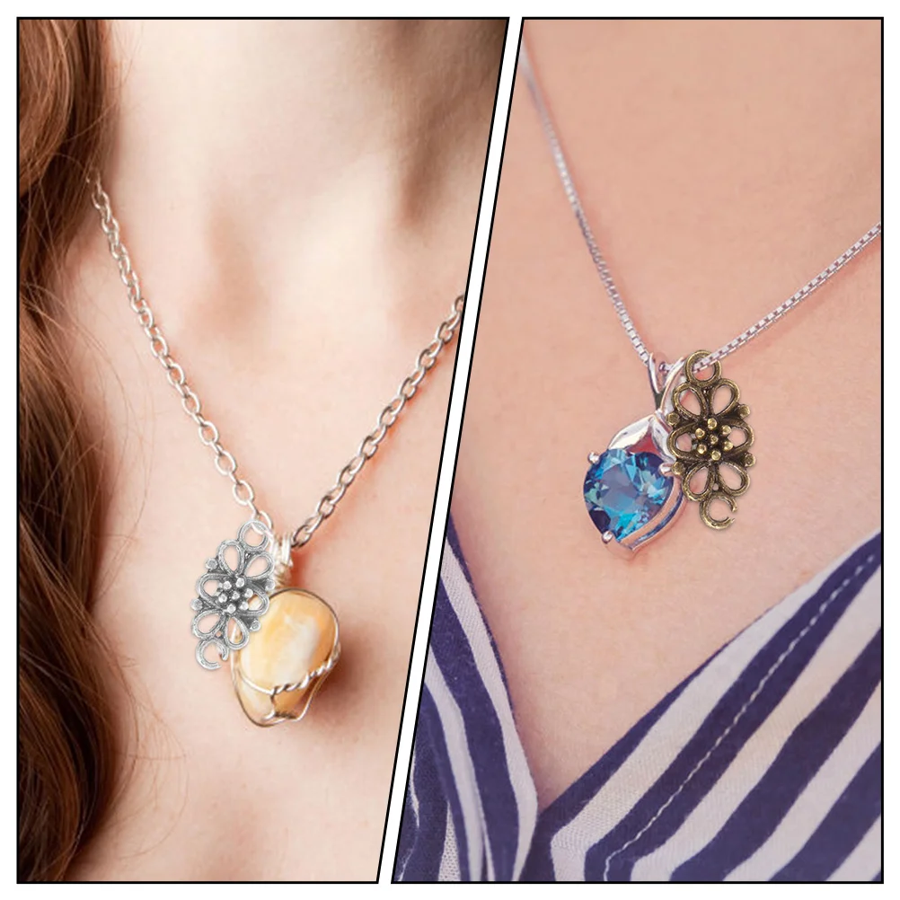 

Unique Alloy Charms Connectors for Jewelry Making Vintage Flower Pendants Accessories 30pcs