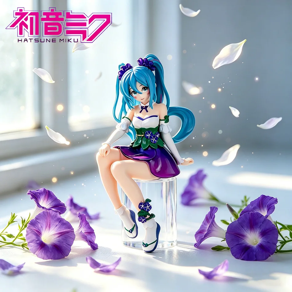 

In Stock 14cm Anime Merch The Hatsune Miku Figure Flower Fairy Morning Glory Ver. Action Figure PVC Collection Model Toy Gifts