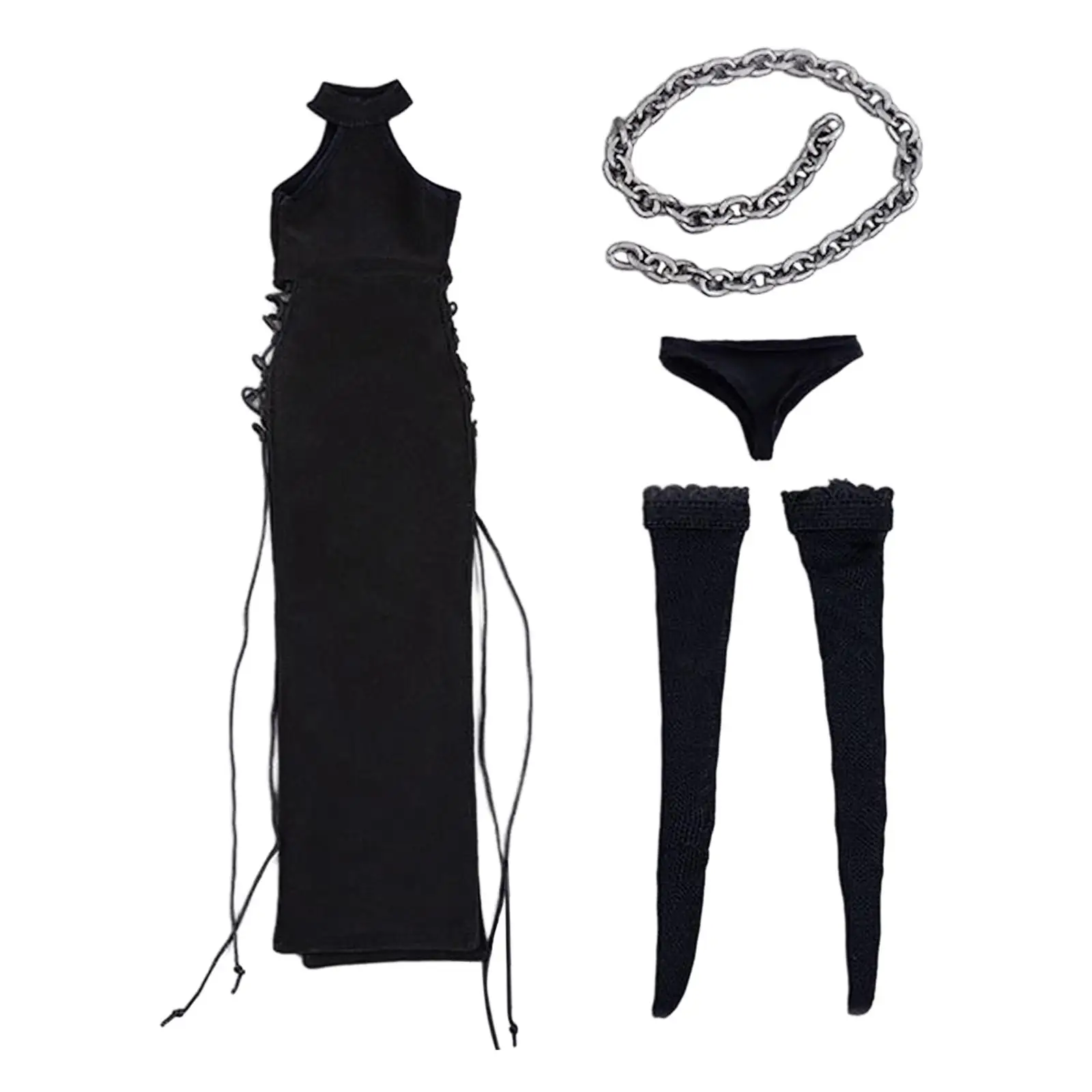 1:6 weibliches Bindekleid-Set, stilvolles Cosplay-Kleidungsset für Damen, Actionfiguren-Kleidung, 1/12 Actionfiguren-Kostümzubehör