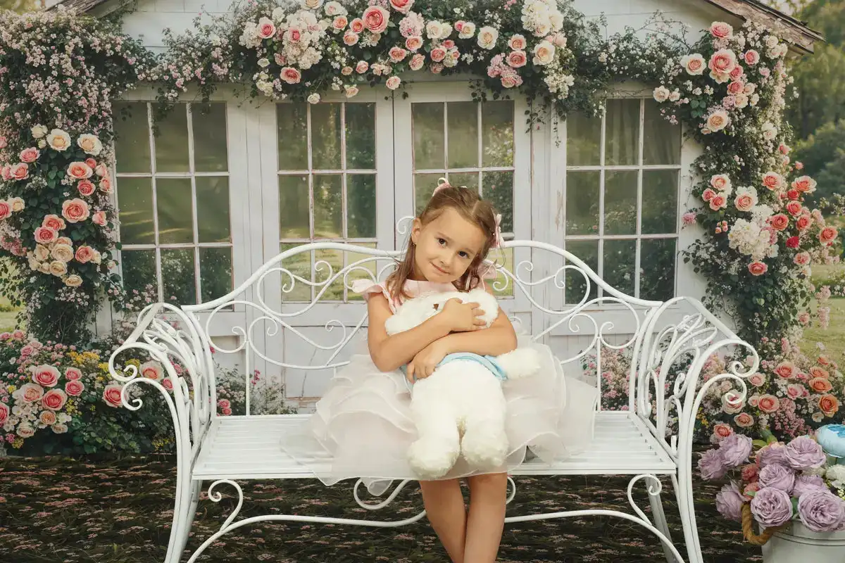 Spring Garden Backgrounds Cupid Love Adult Family Photography Props Child Baby Decors Farm Birthday Party Photo Studio Backdrops