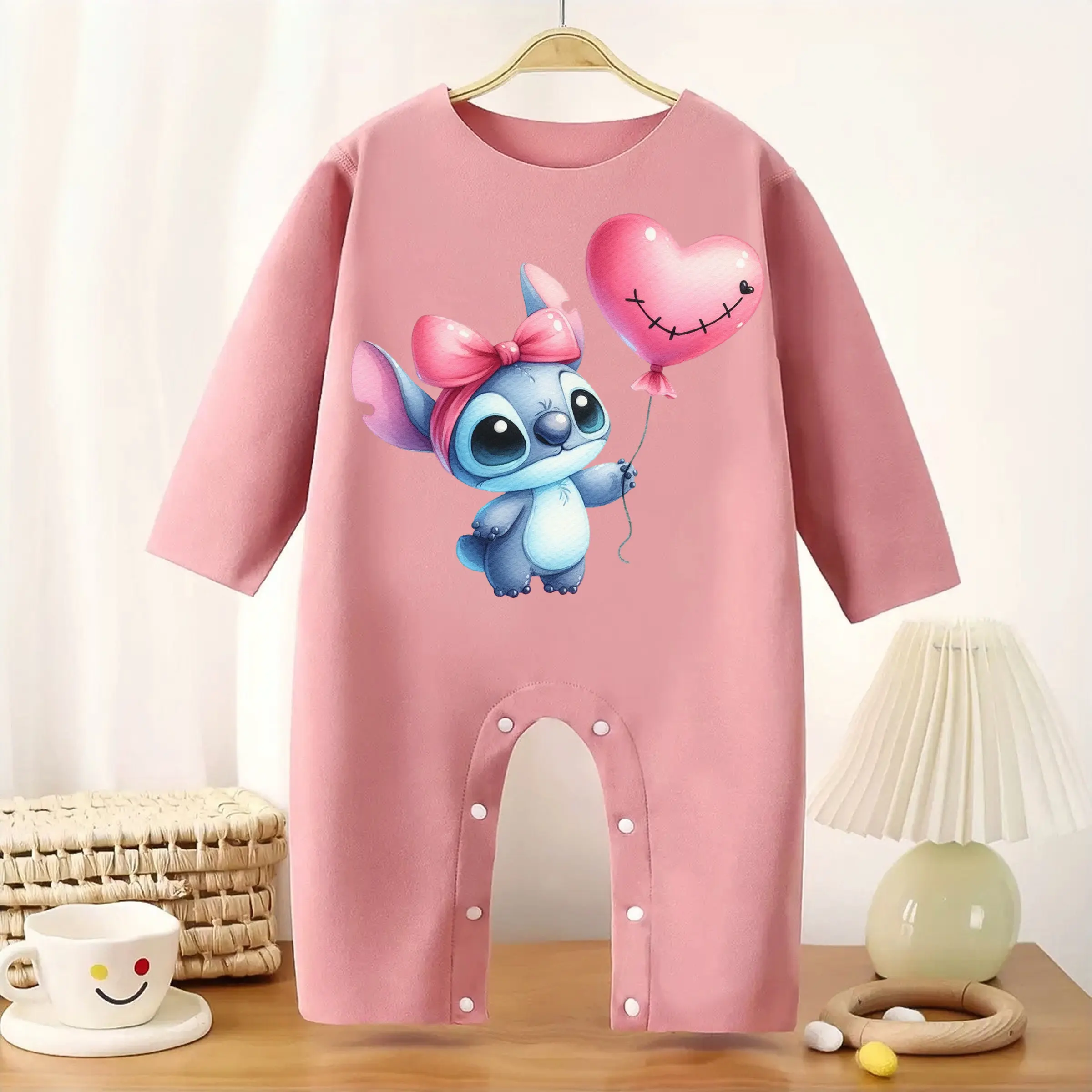 

Розовый воздушный шар с длинными рукавами, детское боди, сохраняющий тепло, комбинезон для высоты 60-90 см, детская одежда, удобный комбинезон