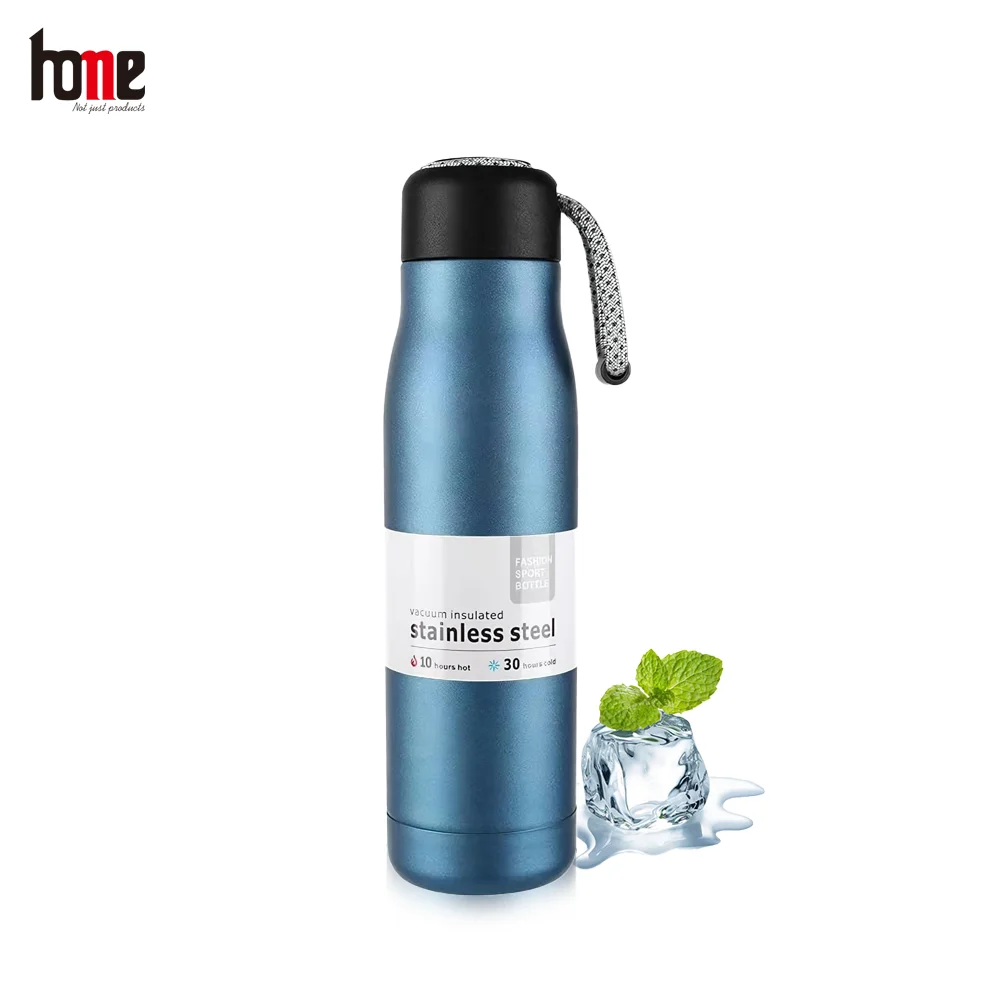 Thermos Water Bottle with Rope Stainles Steel Cup Thermal Mug Insulated Leakproof Vacuum Flasks Tumbler for Camping Drinkware