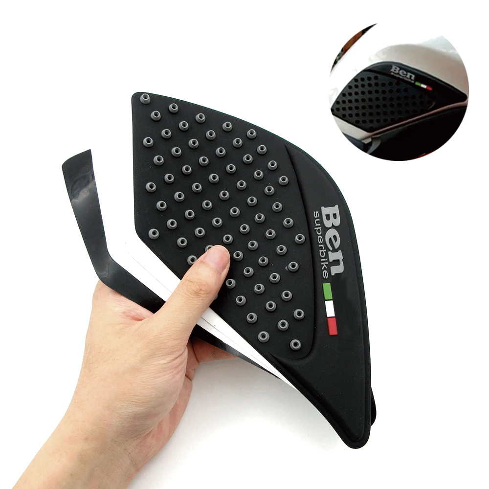 รถจักรยานยนต์ Anti SLIP ถัง Pad Protector สติกเกอร์แก๊สเข่า Traction ด้านข้าง Fit สําหรับ Benelli 300 302 600 BN600 BJ600 TNT600