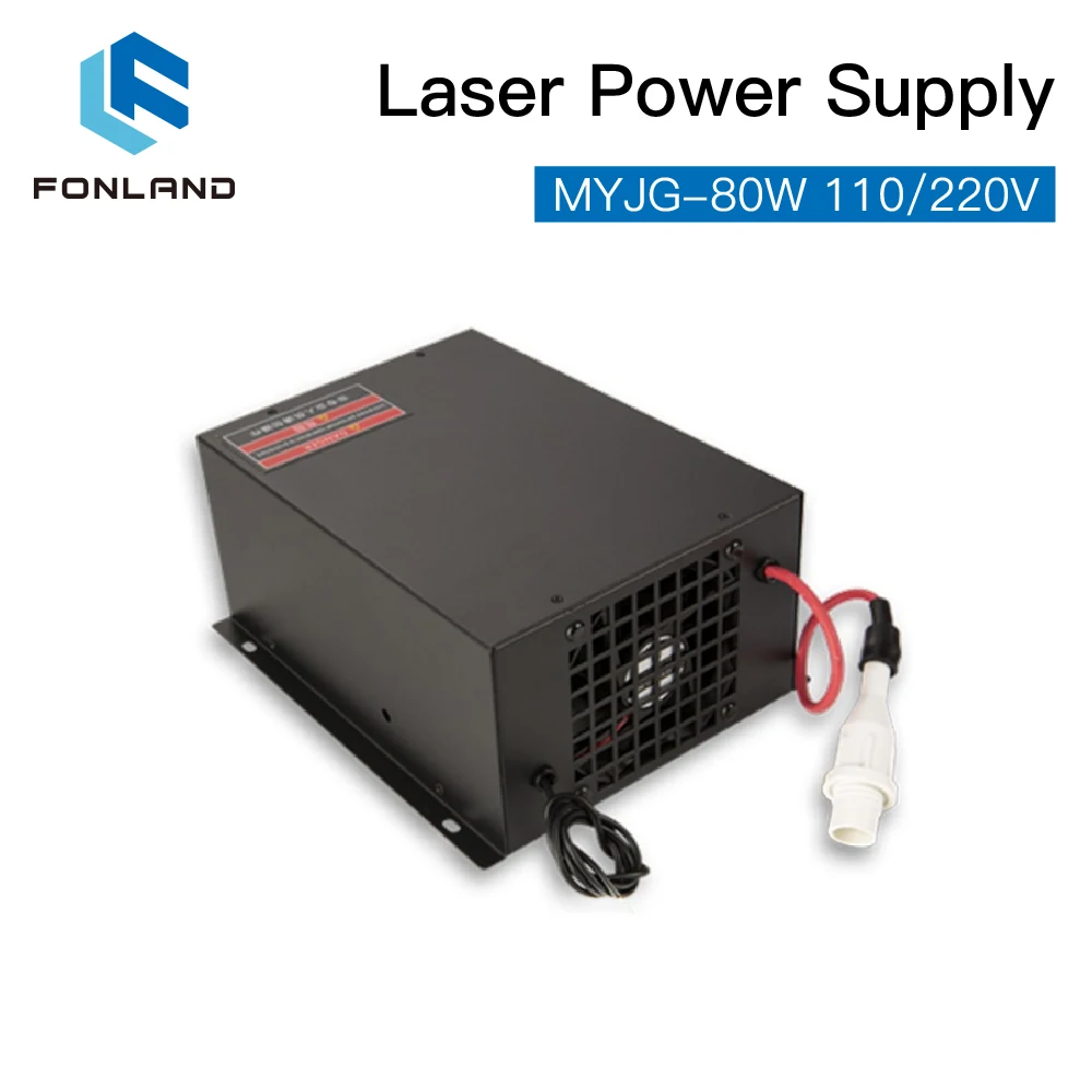 FONLAND 80 واط CO2 مصدر طاقة الليزر MYJG-80W 110 فولت/220 فولت لآلة قطع النقش على أنبوب الليزر شحن سريع